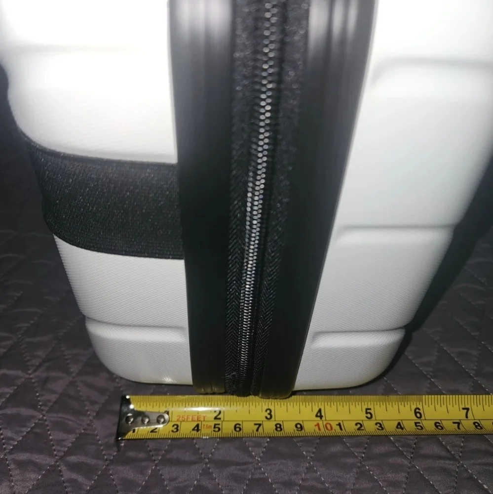 Stylish Black and White Hardshell Makeup Bag NEW